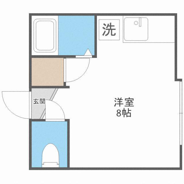 コーポ中瀬(ワンルーム/4階)の間取り写真
