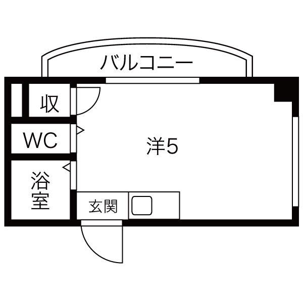 有馬パレス千林(ワンルーム/3階)の間取り写真