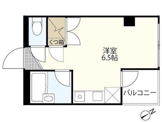 水明ビル(ワンルーム/2階)の間取り写真