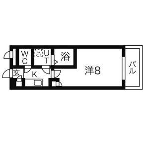 ラフィックT(1K/1階)の間取り写真
