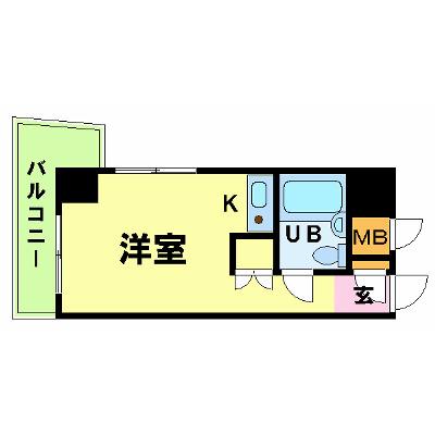 菱和パレス横浜壱番館(ワンルーム/3階)の間取り写真