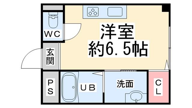 吉永ビル鼓ヶ滝駅前(ワンルーム/5階)の間取り写真