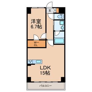 アルファード(1LDK/6階)の間取り写真