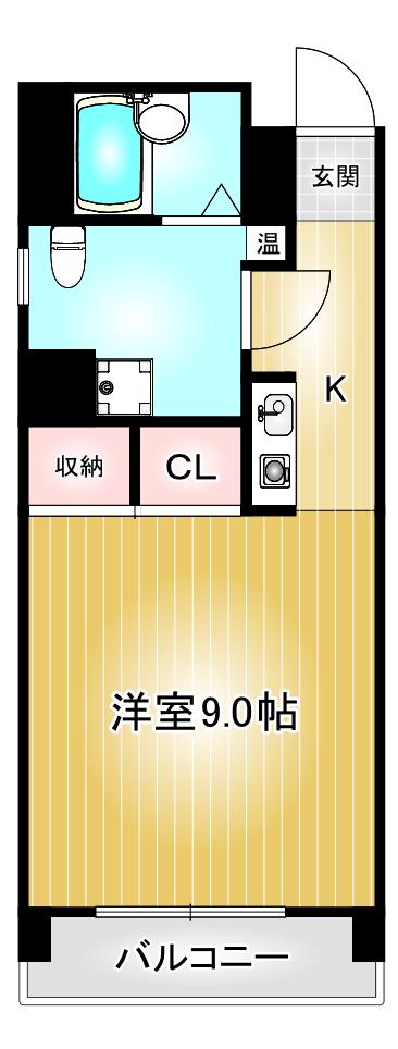 レディース徳川(ワンルーム/7階)の間取り写真