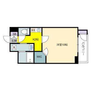 GOLD(1K/5階)の間取り写真