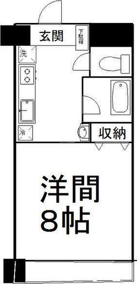 プラントビル本町(1K/4階)の間取り写真