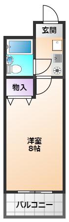 アーツハイム(1K/3階)の間取り写真