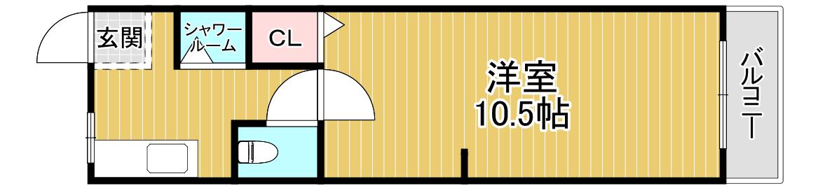 橘第一マンション(1K/3階)の間取り写真