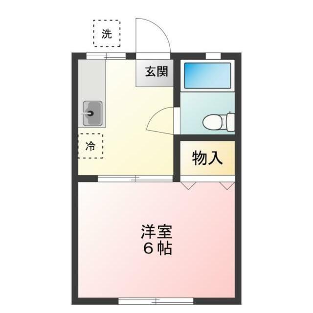 パナハイツ関根(1K/2階)の間取り写真