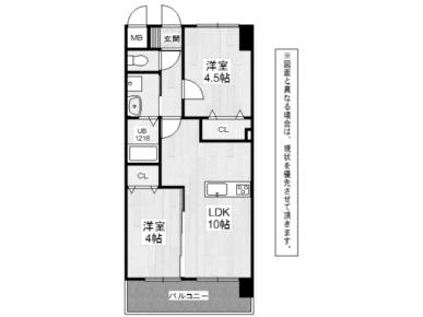 メディプラカーサ(2LDK/8階)の間取り写真