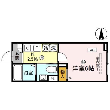 海とYACHT(1K/1階)の間取り写真