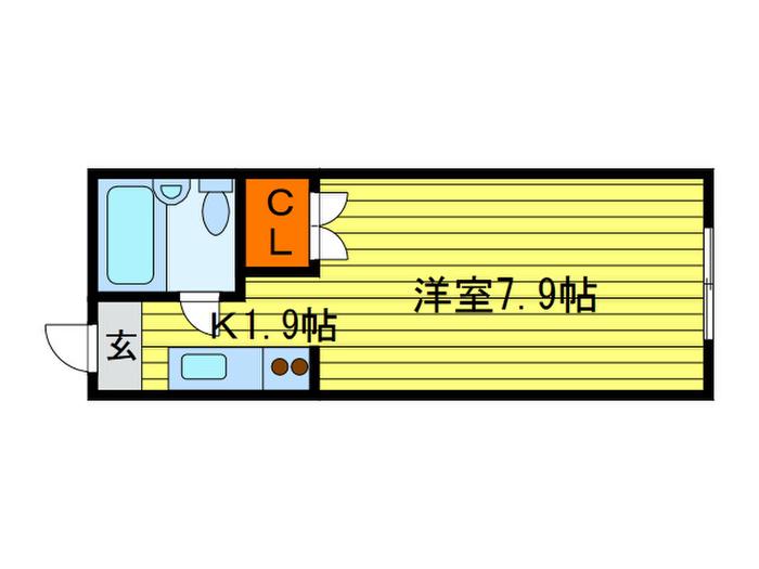 グランメール北6条(1K/3階)の間取り写真