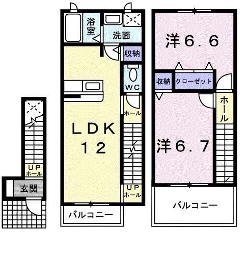 エトワールシャン(2LDK/2階)の間取り写真