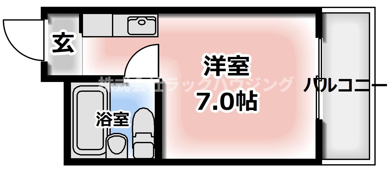 大宝門真CTスクエアーI(ワンルーム/3階)の間取り写真