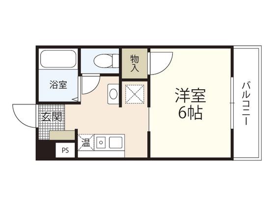 ベルメゾン新見(ワンルーム/2階)の間取り写真