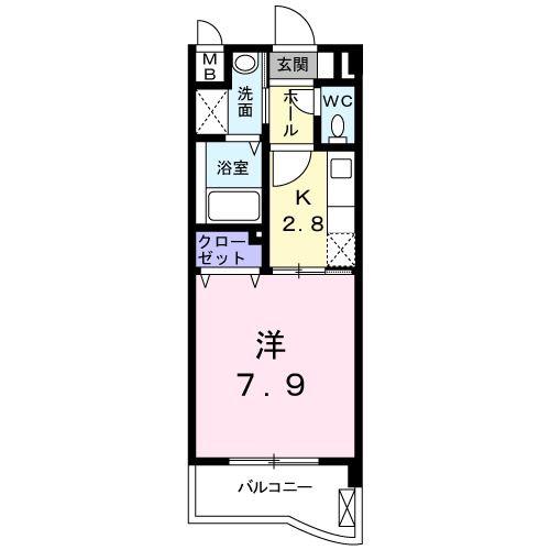 エンゼルステージ(1K/2階)の間取り写真