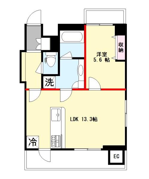 CKB3 SOUND PROOF(1LDK/2階)の間取り写真