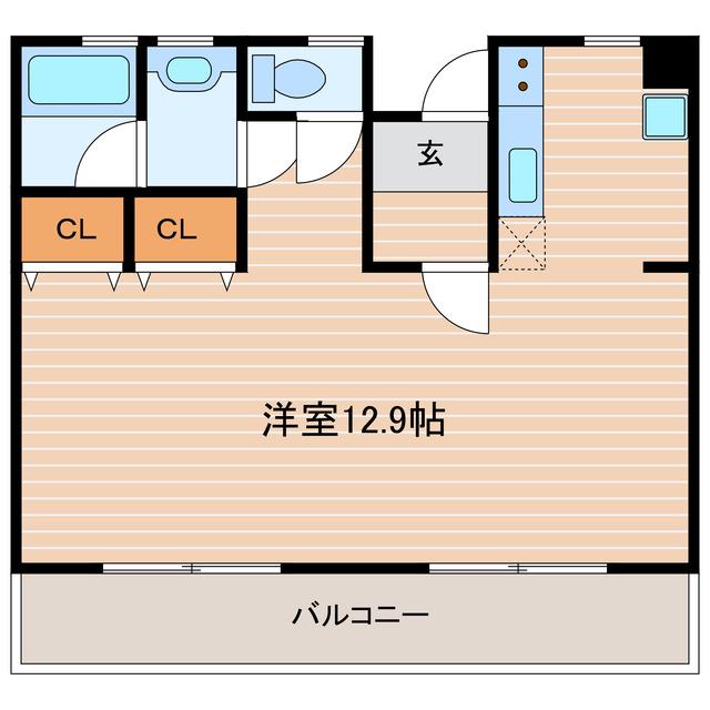 CASA西大渕(ワンルーム/1階)の間取り写真