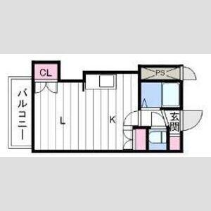 クレストコート北大前(ワンルーム/5階)の間取り写真