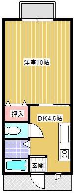 レガーロME(1K/1階)の間取り写真