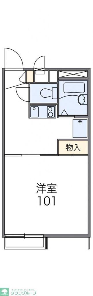 レオパレスリブェール西原(1K/1階)の間取り写真