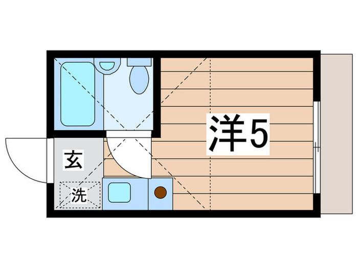 ルイジアンナ(ワンルーム/1階)の間取り写真