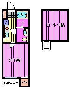 サクラヒルズ(1K/1階)の間取り写真