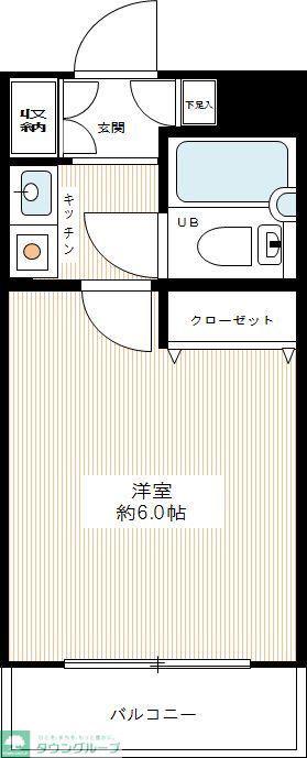 パークテラス塩焼(1K/3階)の間取り写真
