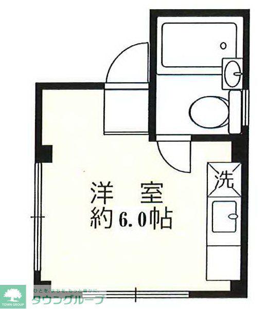 ウイングサンユー谷塚(ワンルーム/3階)の間取り写真