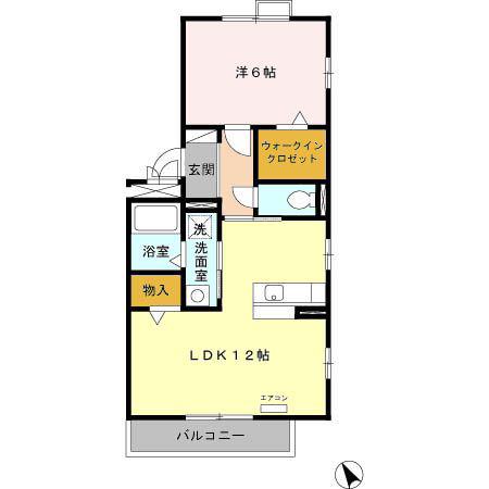 サンクレール(1LDK/3階)の間取り写真