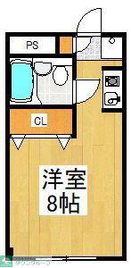 柳瀬ビル(ワンルーム/4階)の間取り写真