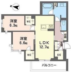 エスフォート(2LDK/1階)の間取り写真