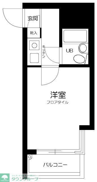 エヴェナール代々木(1K/2階)の間取り写真