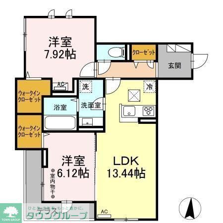 プライム レジデンス(2LDK/1階)の間取り写真
