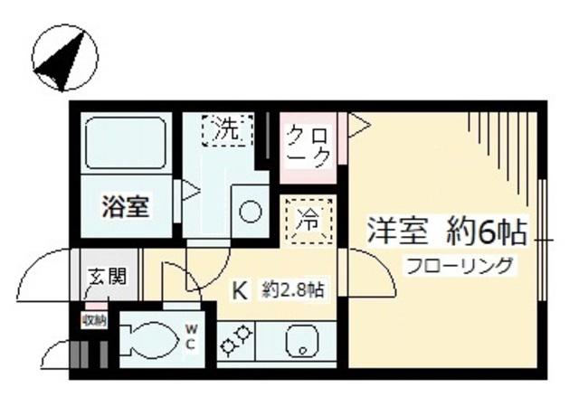 香風史/カフウシ(1K/1階)の間取り写真