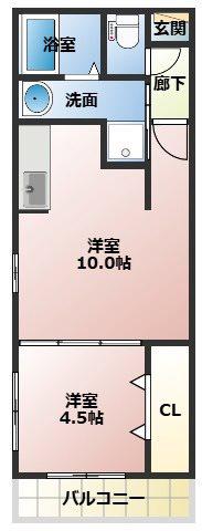 ライフステージ(1LDK/2階)の間取り写真