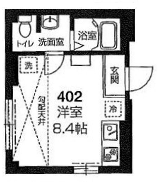 グランハウゼ清瀬(ワンルーム/4階)の間取り写真