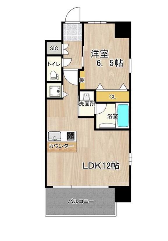 プレジオ内代(1LDK/10階)の間取り写真