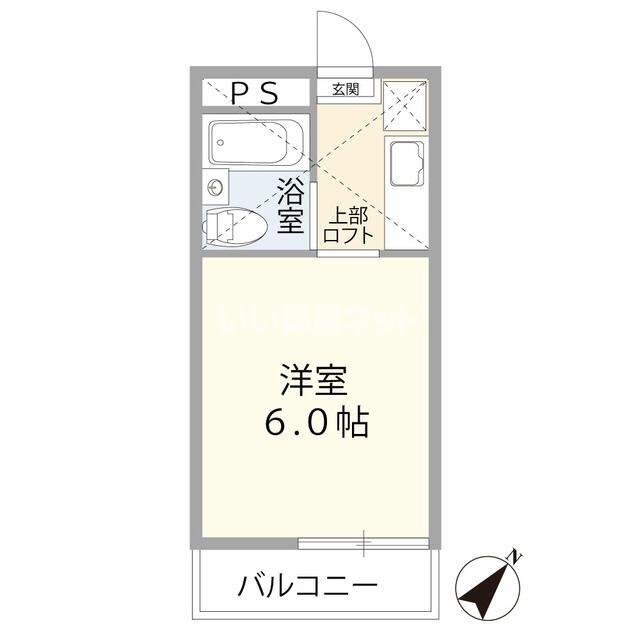 レジデンスATT立川(ワンルーム/2階)の間取り写真