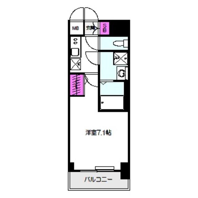 サムティ大阪GRAND イースト(1K/4階)の間取り写真