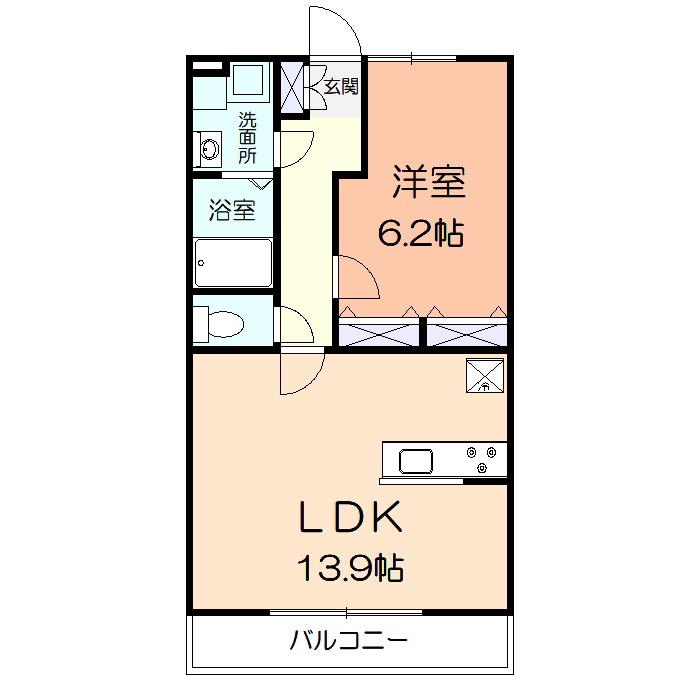 グレイシャス新横浜(1LDK/3階)の間取り写真