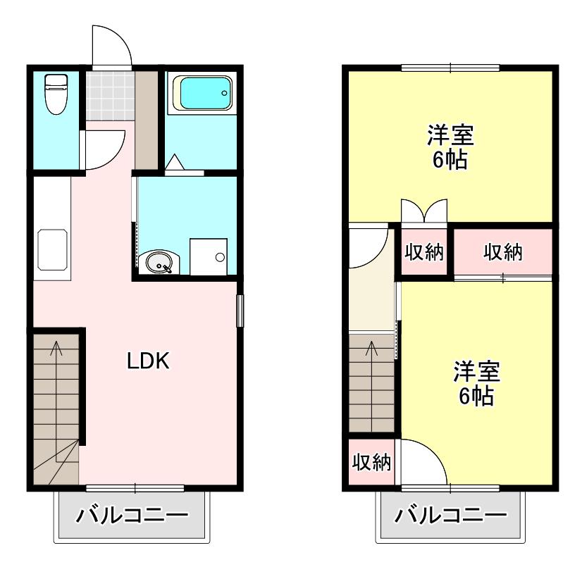 シェリーBOX(2LDK/1階)の間取り写真