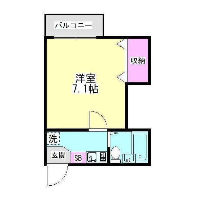 コート祖師谷(1K/3階)の間取り写真