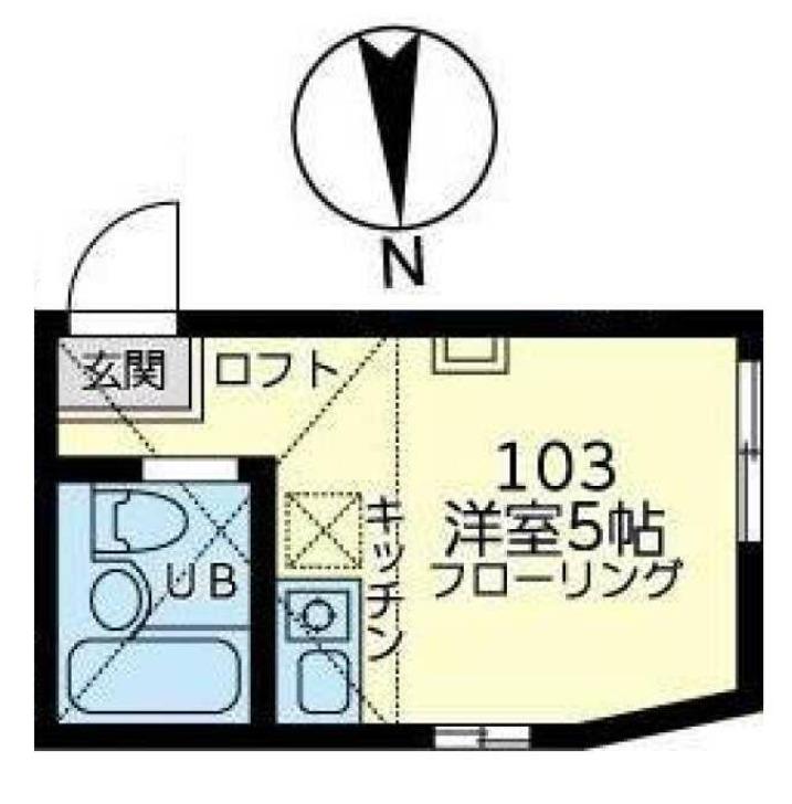 ブルーノート・キャンパス(ワンルーム/1階)の間取り写真