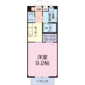 プチローズ(1K/1階)の間取り写真