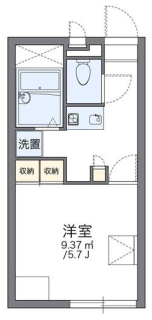 レオパレスゆげた(1K/2階)の間取り写真