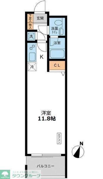 CASSIA目黒(ワンルーム/5階)の間取り写真