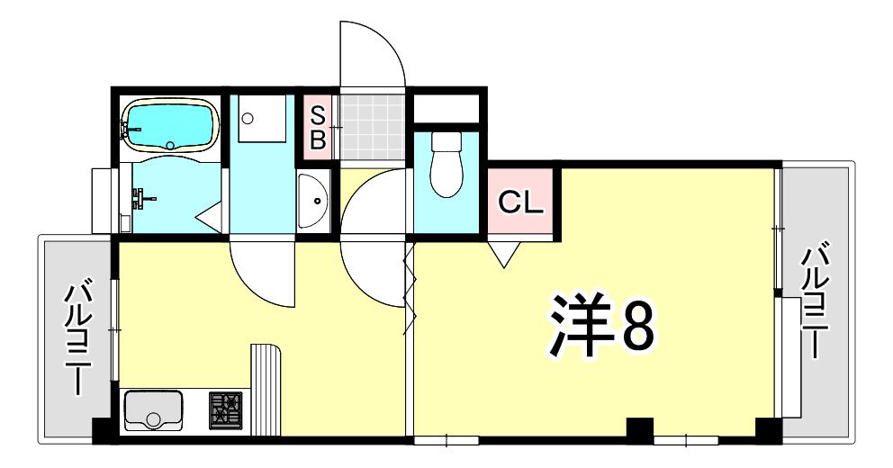アイビーヒルズ甲東園II(1DK/5階)の間取り写真