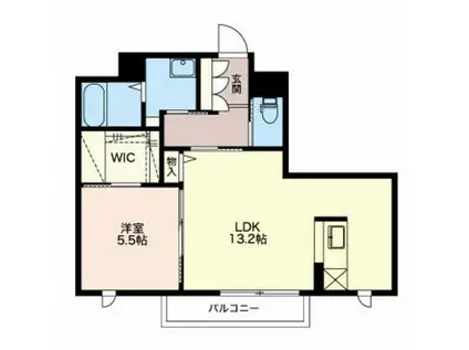 蟻ヶ崎ヒルズ(1LDK/3階)の間取り写真