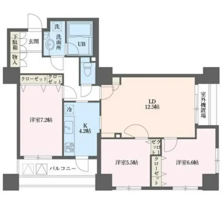 ドゥーエ横浜駅前 11階階 間取り